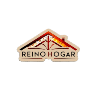 Logo oficial de ReinoHogar para sitio web de decoración y hogar