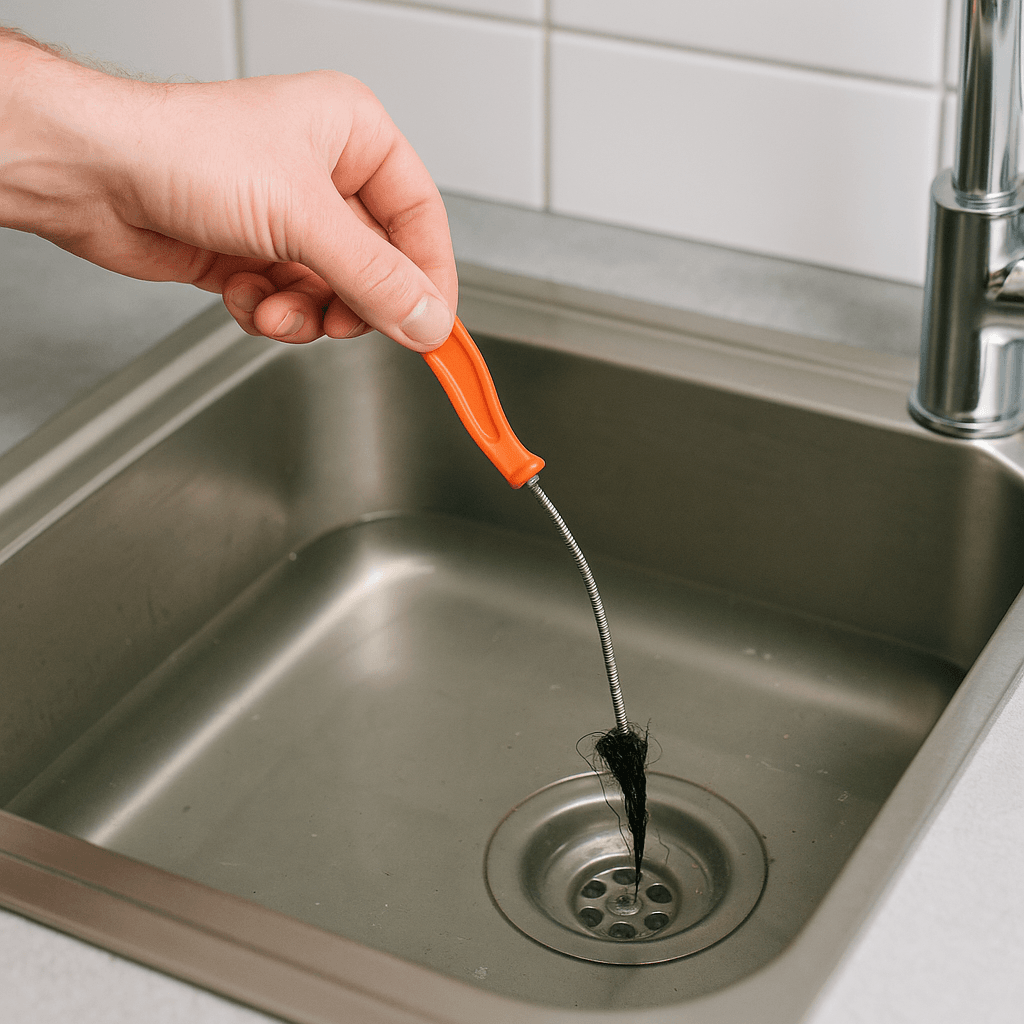 Desatascador flexible tipo serpiente para desagüe de cocina Herramienta manual flexible para eliminar atascos de cabello y residuos en desagües obstruido de fregadero de cocina