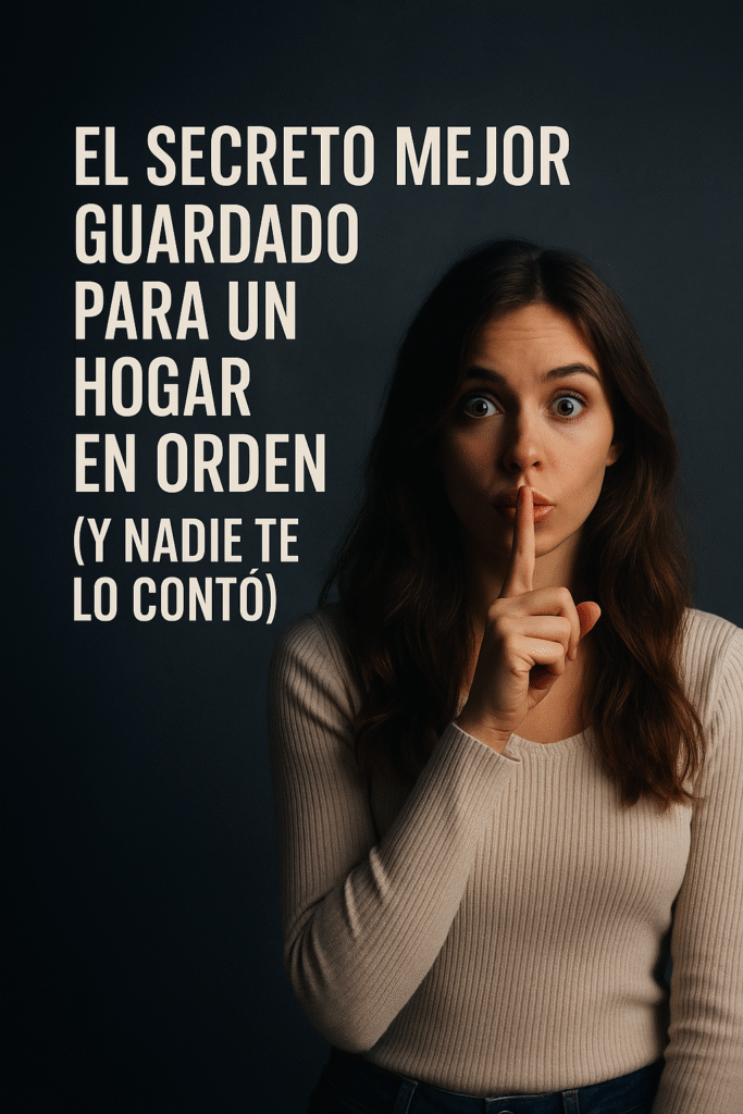 Imagen misteriosa de un hogar elegante con luces suaves que refleja la emoción y el misterio de descubrir hacks de organización