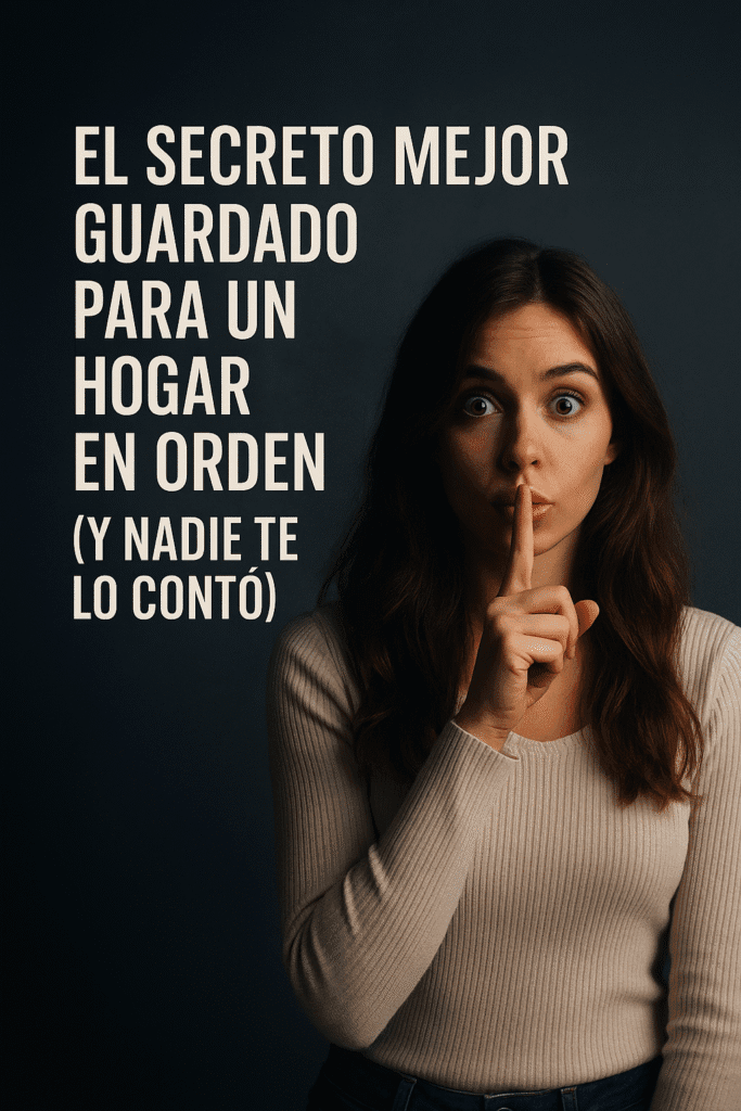 Imagen misteriosa de un hogar elegante con luces suaves que refleja la emoción y el misterio de descubrir hacks de organización haciendo referencia a trucos para casa