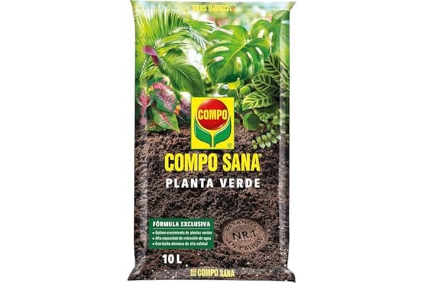 Sustrato COMPO SANA Planta Verde 10L – Tierra de alta calidad para plantas de interior y exterior Saco de sustrato COMPO SANA Planta Verde de 10 litros para plantas de interior y exterior